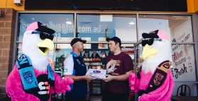 EAGLE BOYS GETTING A PIZZA THE ACTION FOR ORIGIN FINALE